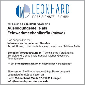 Sie suchen einen Ausbildungsplatz? Wir bilden aus!